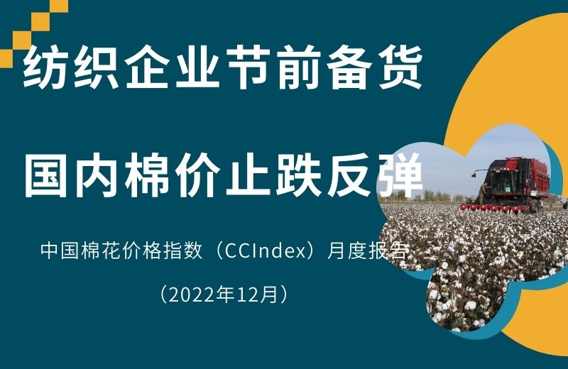 纺织企业节前备货 国内棉价止跌反弹——中国棉花价格指数（CCIndex）月度报告（2022年12月）
