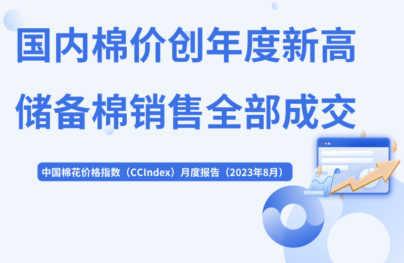 国内棉价创年度新高 储备棉销售全部成交——中国棉花价格指数（CCIndex）月度报告（2023年8月）